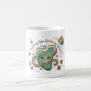 Geburtstagsstimmung Süßes Herz Regenbogen Kaffeetasse