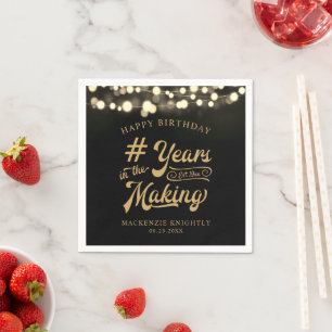 Geburtstagsstring Light JAHRE IM MAKING Serviette