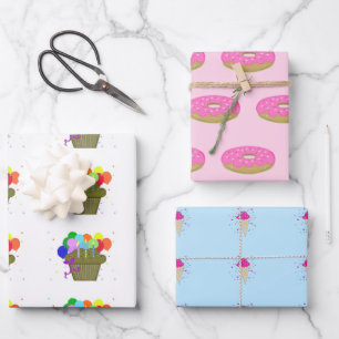 Geburtstagsszene Geschenkpapierbögen Geschenkpapier Set