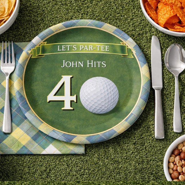 Geburtstagsthema Golf / Golfen / Golfer Pappteller (Von Creator hochgeladen)