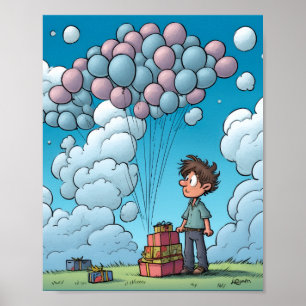 Geburtstagsthema, Luftballon, Feier Poster