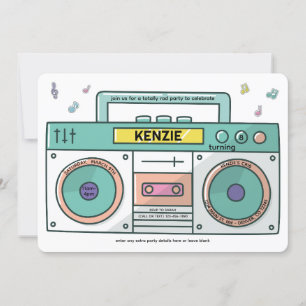 Geburtstagsthema: Totally radde Boombox-Musik der Einladung