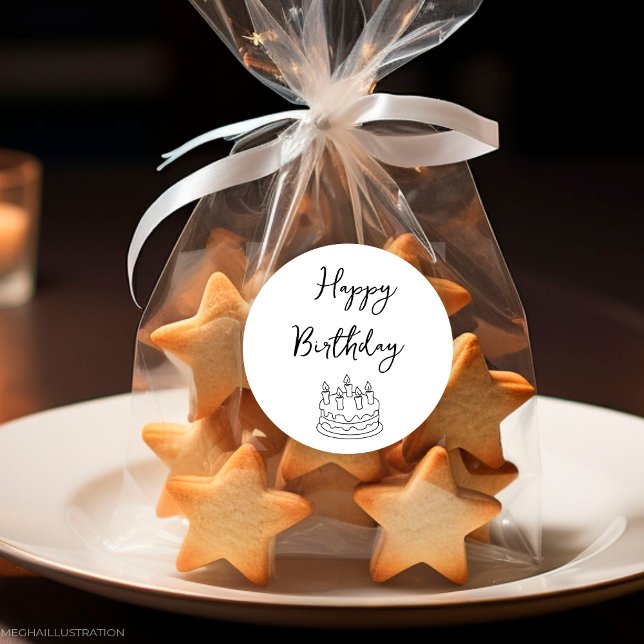 Geburtstagsticker Runder Aufkleber (Von Creator hochgeladen)