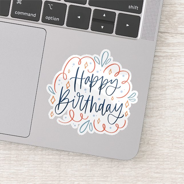 Geburtstagstitel Aufkleber (Detail)