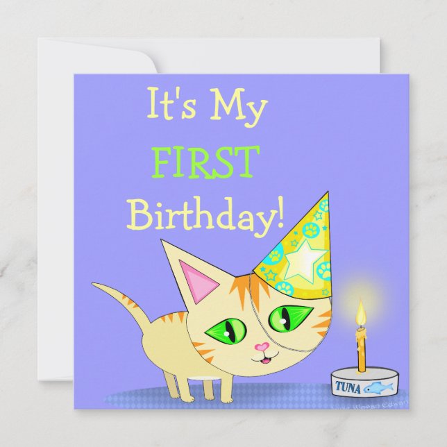 Geburtstagstorte Einladung (Vorderseite)