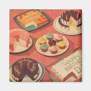Geburtstagstorten im Vintage-Stil Magnet