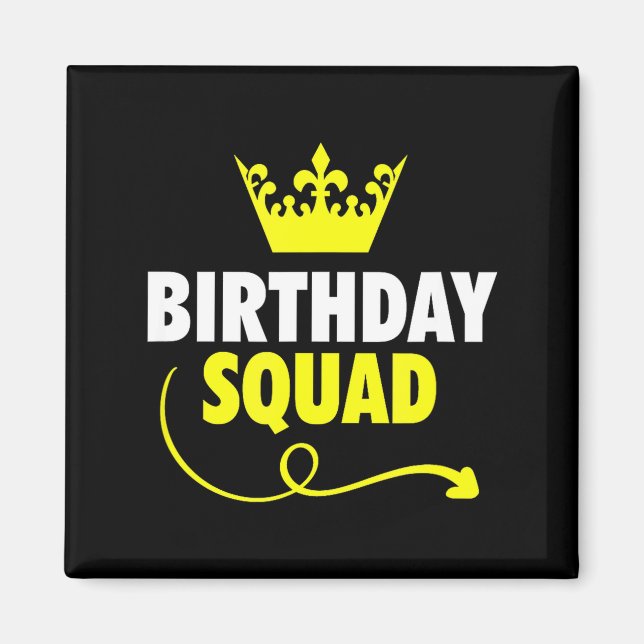 Geburtstagstrupp Ideen Königskrone Partygeschenk Magnet (Vorne)