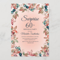 Geburtstagsüberraschung 60. Frauen Rosa Aquamarine