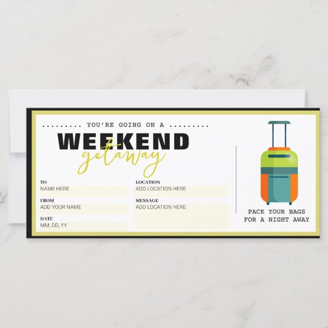 Geburtstagsüberraschung Reisegeschenkgutschein (Vorderseite)