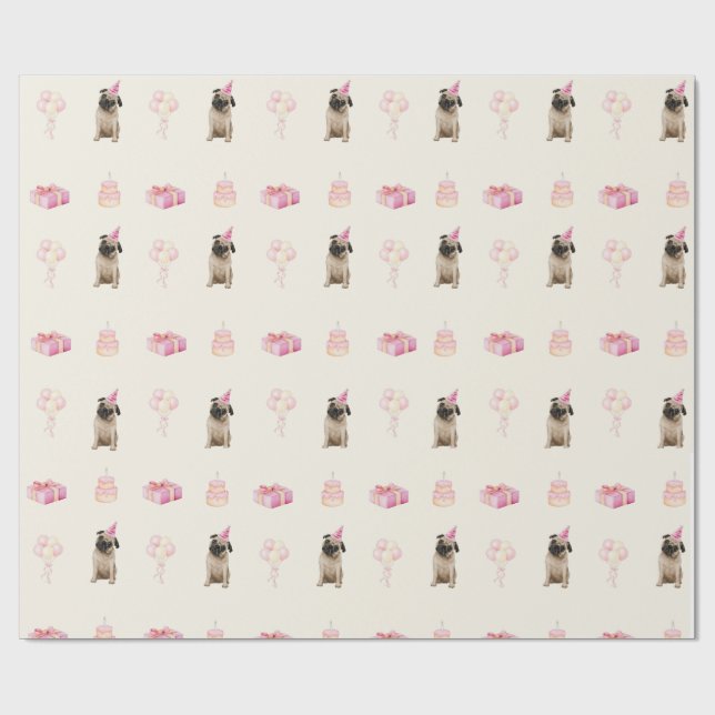 Geburtstagsverpackungspapier Geschenkpapier (Flach)