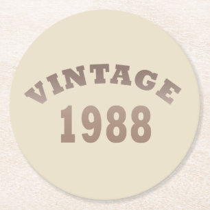 Geburtstagsversion 1988 runder pappuntersetzer