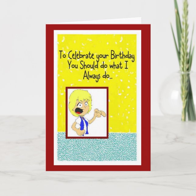 Geburtstagsweisheit Karte (Vorderseite)