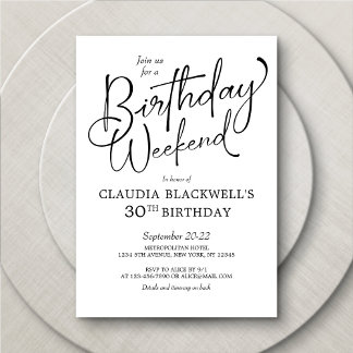 Geburtstagswochenende Einladung