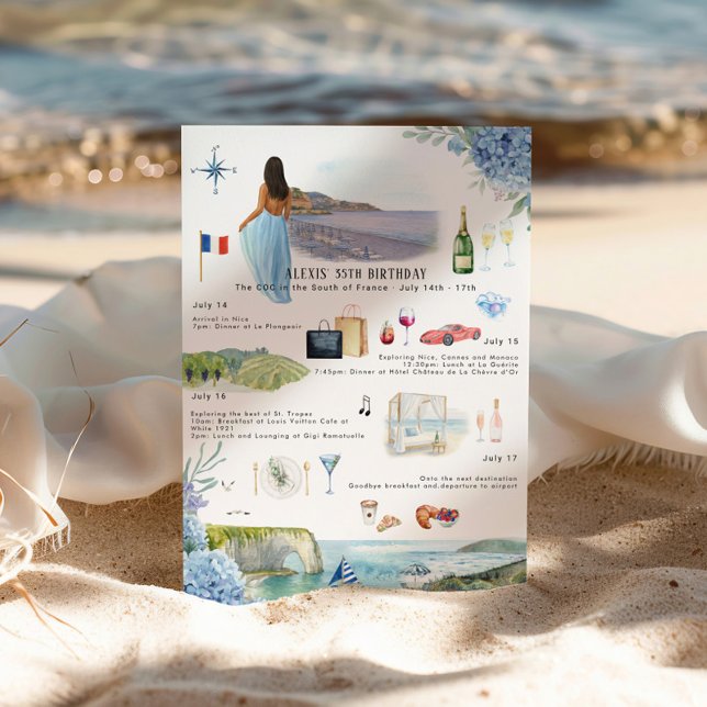 Geburtstagswochenende | Südfrankreich Einladung (Von Creator hochgeladen)
