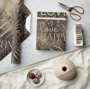 Geburtstagswortwolke Son Mocha ID272 Geschenkpapier