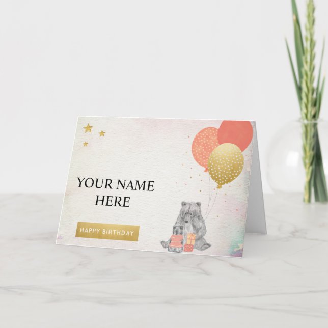 Geburtstagswunsch Karte (Vorderseite)