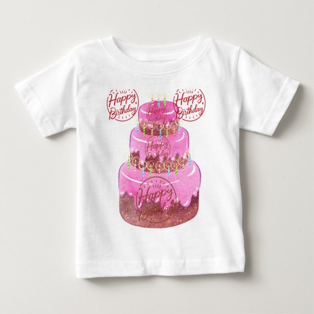 Geburtstagswünsche Baby T-shirt (Vorderseite)