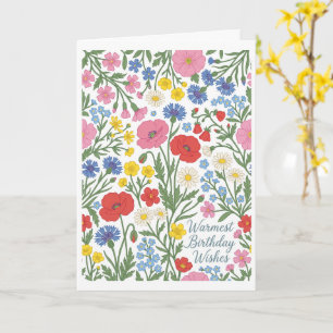 Geburtstagswünsche mit Wildblumen Karte