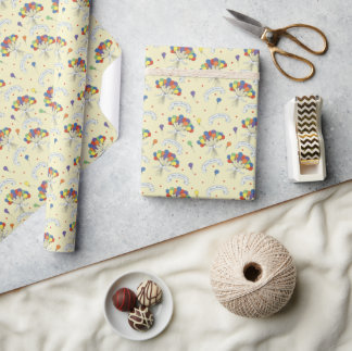 Geburtstagswünsche - Pastellgelb Geschenkpapier