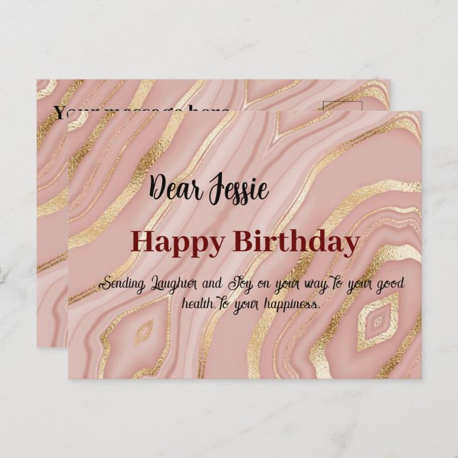 Geburtstagswünsche Postkarte (Vorne/Hinten)