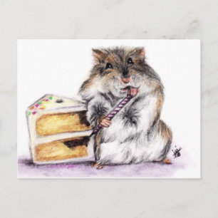 Geburtstagszeit (Hamster) Schlichte Postkarten