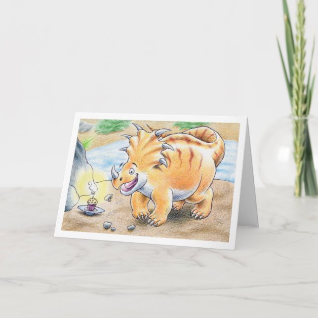 GeburtstagTriceratops Karte (Vorderseite)