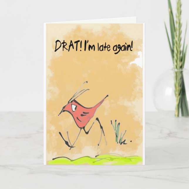 Geburtstagvogel Karte (Vorderseite)