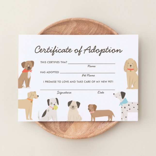Geburtsurkunde des Hundes Einladung (Von Creator hochgeladen)
