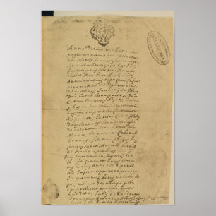 Geburtsurkunde von Napoleon, 1769 Poster