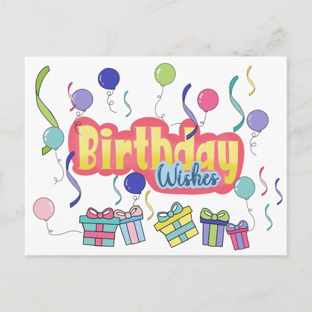 Geburtswünsche Postkarte (Vorderseite)