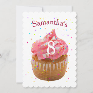 Geburtszeit Cupcake Einladung