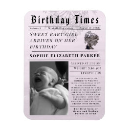 Geburtszeiten Neugeborenen Geburt Magnet