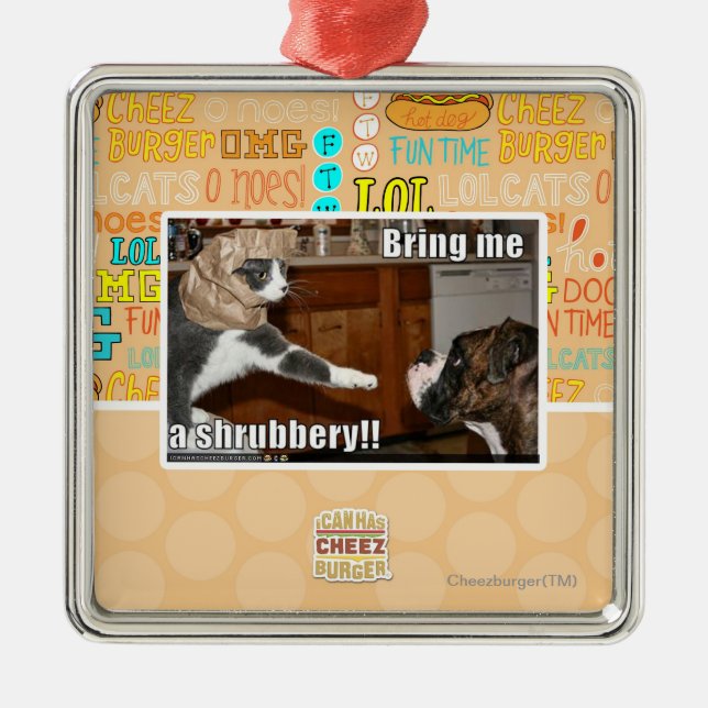 Gebüsch Silbernes Ornament (Vorne)