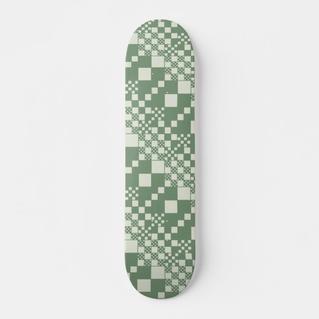 Gecheckt, Karo in grün Skateboard (Vorne)