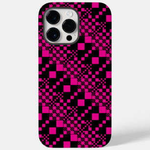 Gecheckt, Karo - Magenta und Schwarz Case-Mate iPhone 14 Pro Max Hülle