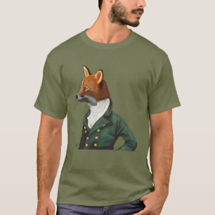 Geckiges Fox-Porträt T-Shirt