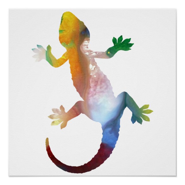 Gecko art poster (Vorderseite)