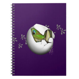 Gecko-Baby im Ei Notizblock