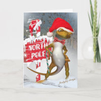 Gecko besucht Nordpol-Karten