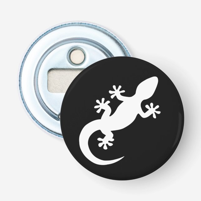 Gecko blanc flaschenöffner (Vorderseite)