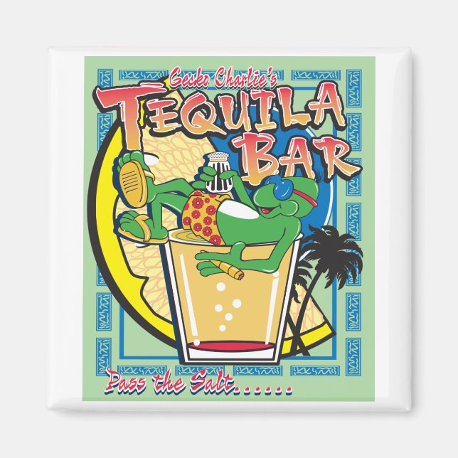Gecko Charlies Margarita Bar Magnet (Vorne)