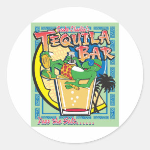 Gecko Charlies Margarita Bar Runder Aufkleber