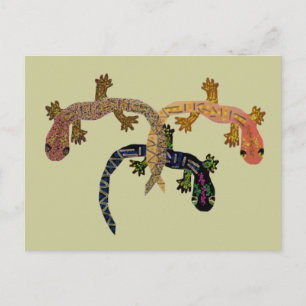 Gecko Dance Postkarte