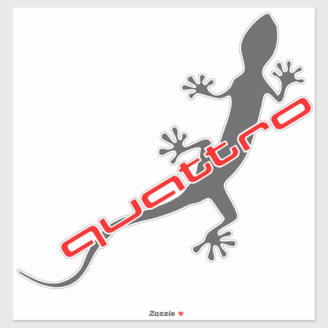 Gecko - Dunkelgrau - Größer Aufkleber (Blatt)