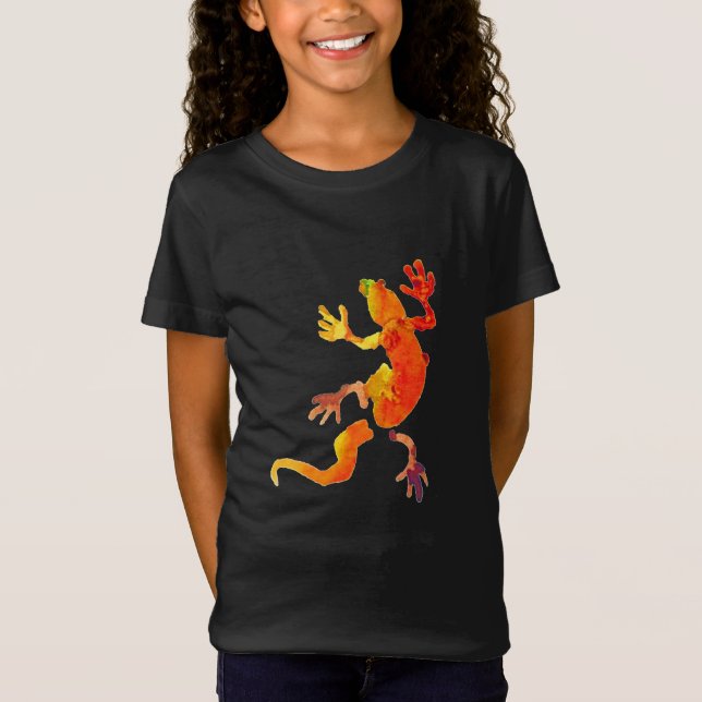 Gecko-Eidechsen-Öko reptil T-Shirt (Vorderseite)