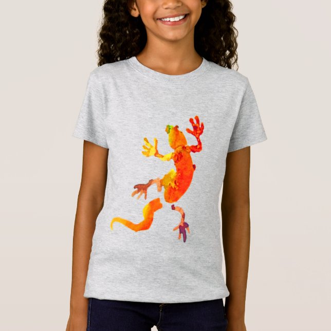 Gecko-Eidechsen-Öko reptil T-Shirt (Vorderseite)