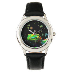 Gecko-Eidechsen-Regenbogen-Farbuhren Armbanduhr