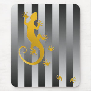 Gecko Gold Graustreifen Mousepad