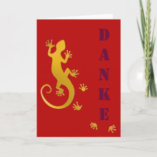 Gecko Gold   rot + DANKE
