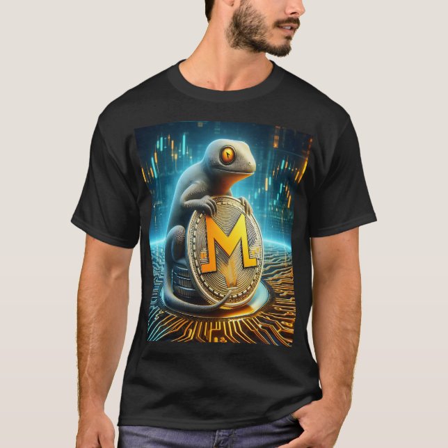 Gecko Guardian of Monero T-Shirt (Vorderseite)